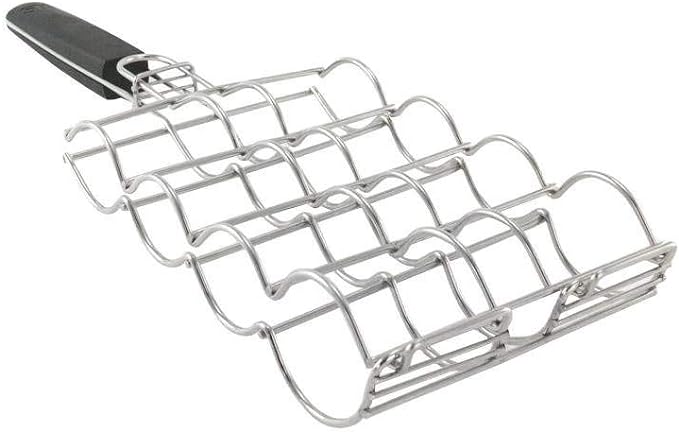 Load image into Gallery viewer, Steven Raichlen Stainless Steel Corn Basket w/ Folding Handle
