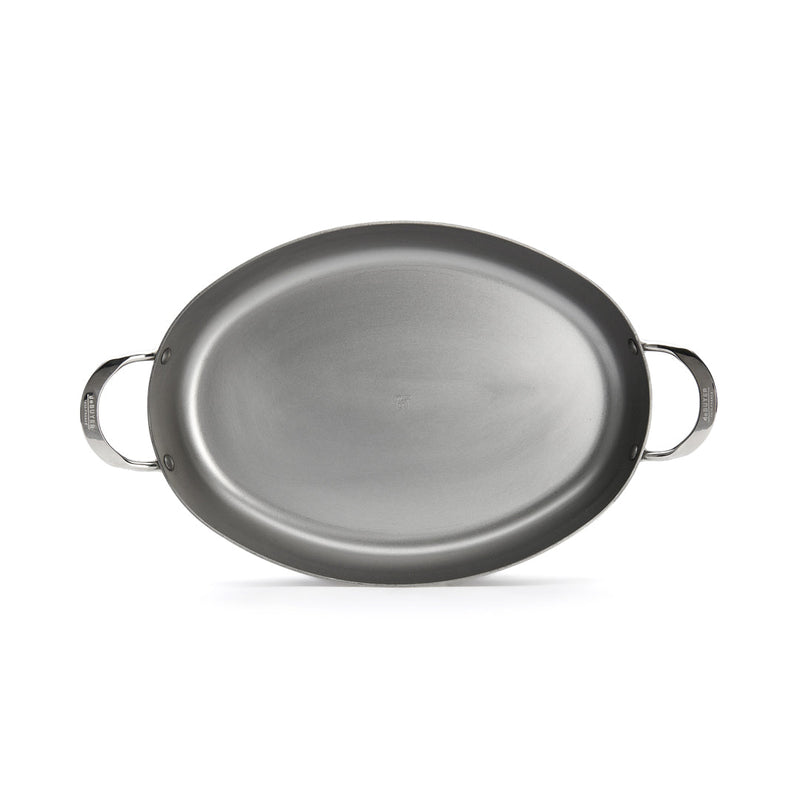 Load image into Gallery viewer, de Buyer MINERAL B Carbon Steel Oval Roasting Pan
