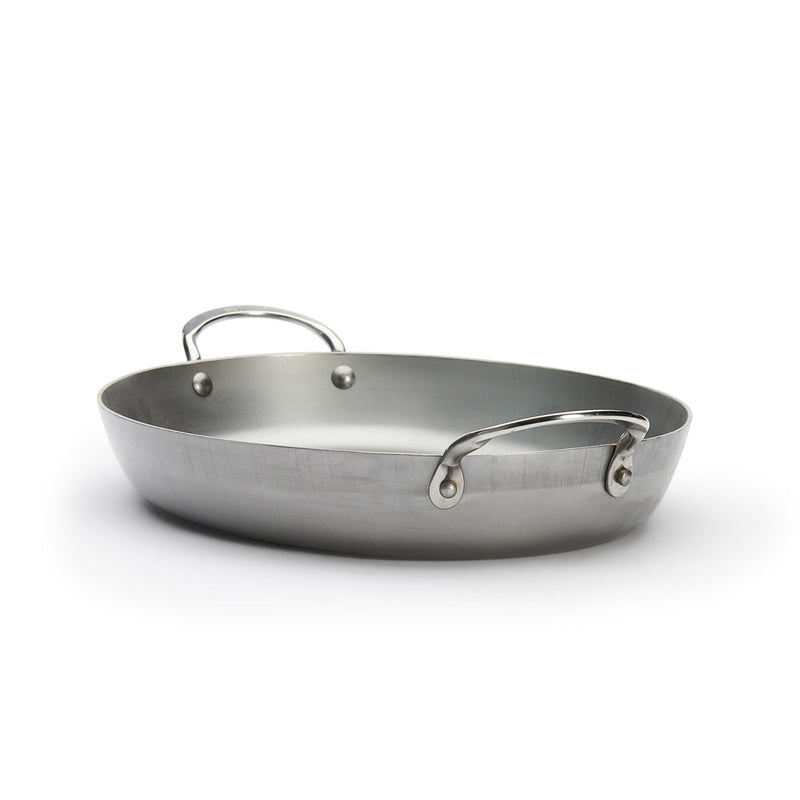 Load image into Gallery viewer, de Buyer MINERAL B Carbon Steel Oval Roasting Pan
