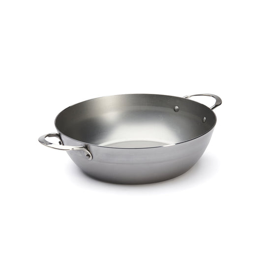 de Buyer MINERAL B Carbon Steel Country Fry Pan 2 Handles