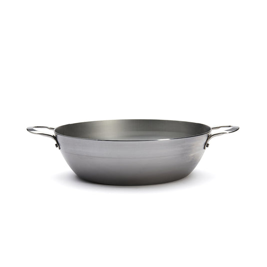 de Buyer MINERAL B Carbon Steel Country Fry Pan 2 Handles