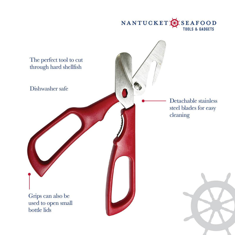 Load image into Gallery viewer, Nantucket Seafood Multifunction Seafood Scissors
