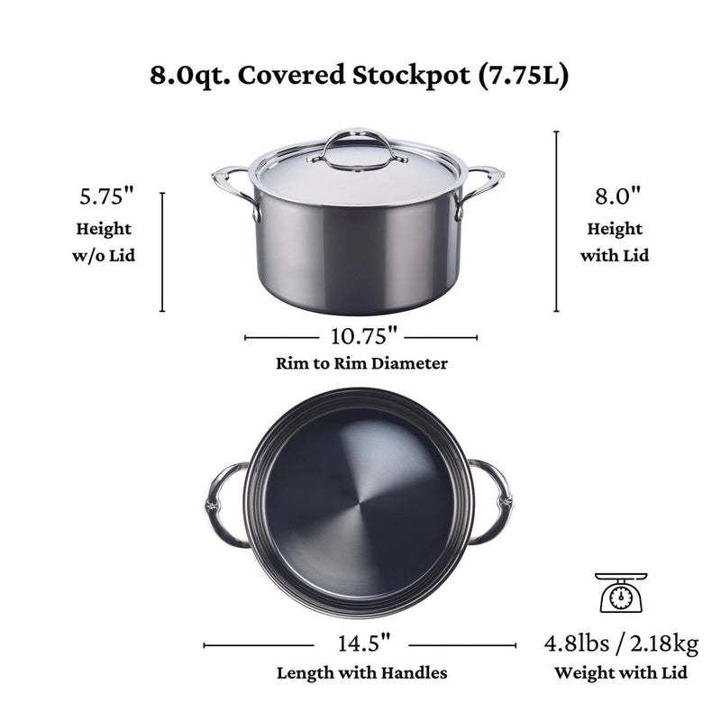 Load image into Gallery viewer, Hestan NanoBond Titanium Stockpot 8-Quart
