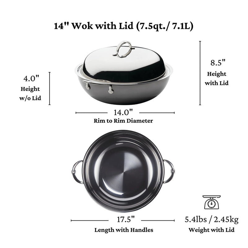 Load image into Gallery viewer, Hestan NanoBond Titanium Wok 14-Inch
