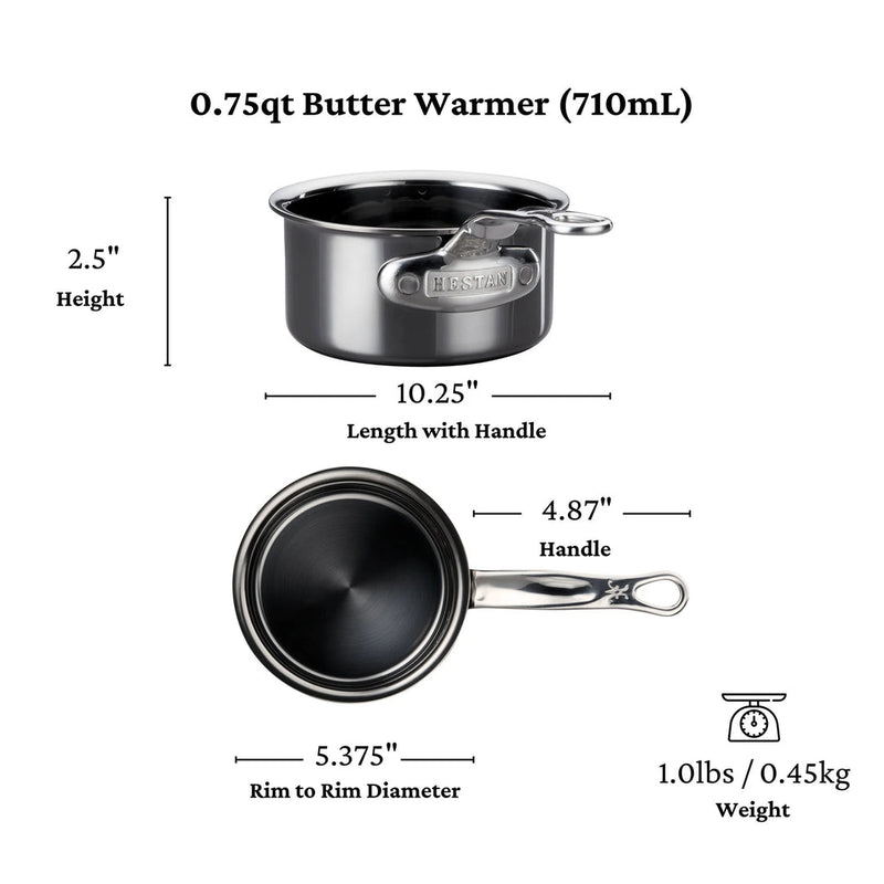 Load image into Gallery viewer, Hestan NanoBond Titanium Butter Warmer 0.75-Quart
