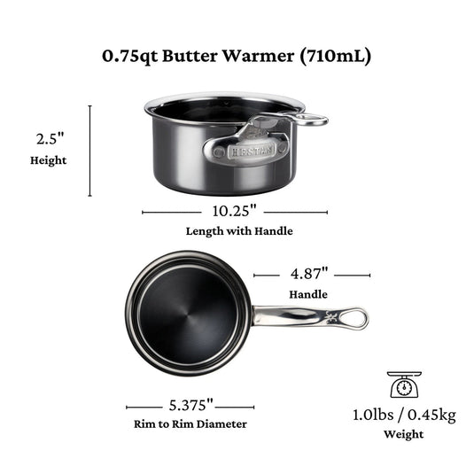 Hestan NanoBond Titanium Butter Warmer 0.75-Quart