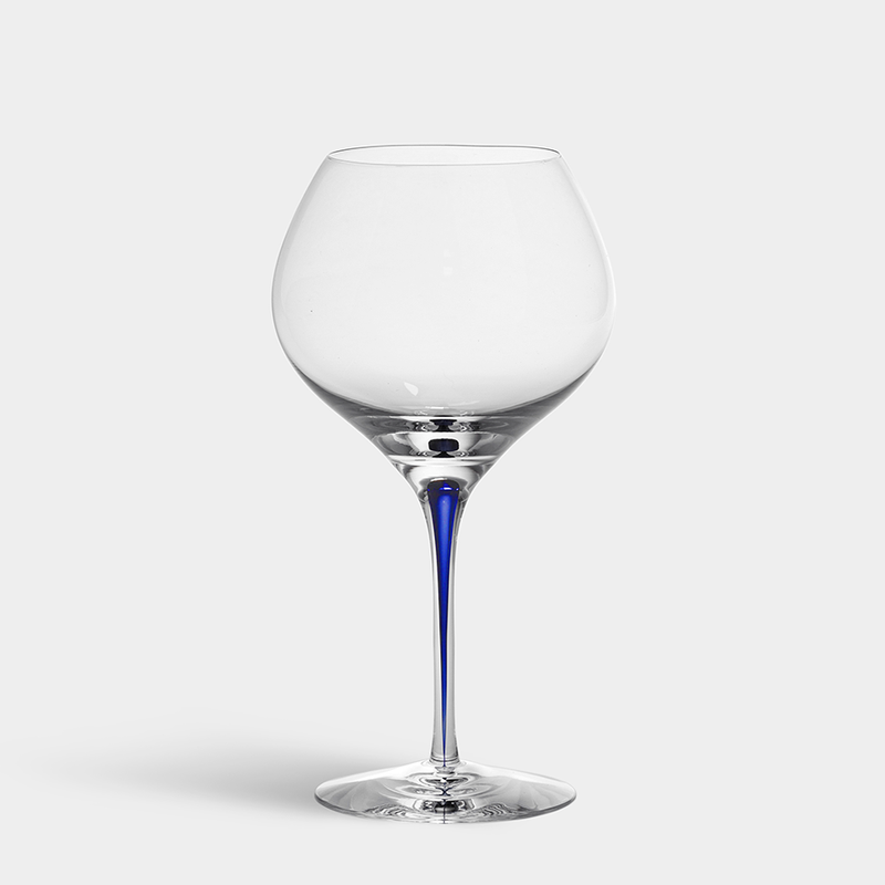 Load image into Gallery viewer, Orrefors Intermezzo Blue Bouquet Wine 2pk
