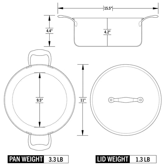 Heritage Steel Eater Series 6 Quart Rondeau with Lid