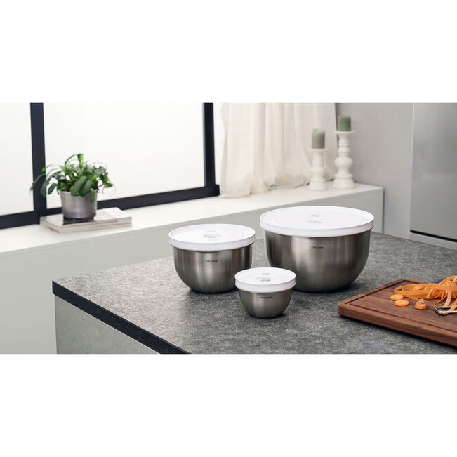 Load image into Gallery viewer, ZWILLING Fresh &amp; Save Vacuum bowl set S/M/L / 6-pc, stainless steel, silver-white
