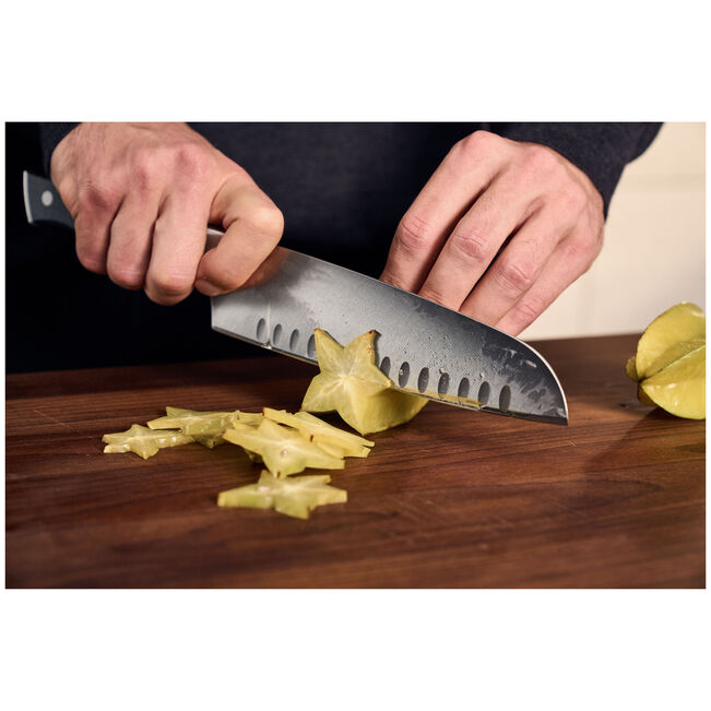 Load image into Gallery viewer, Zwilling Spectrum 7" Hollow Edge Santoku Knife
