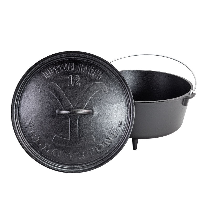 Load image into Gallery viewer, Lodge Yellowstone™ 12 Inch / 8 Quart Seasoned Cast Iron Deep Camp Dutch Oven
