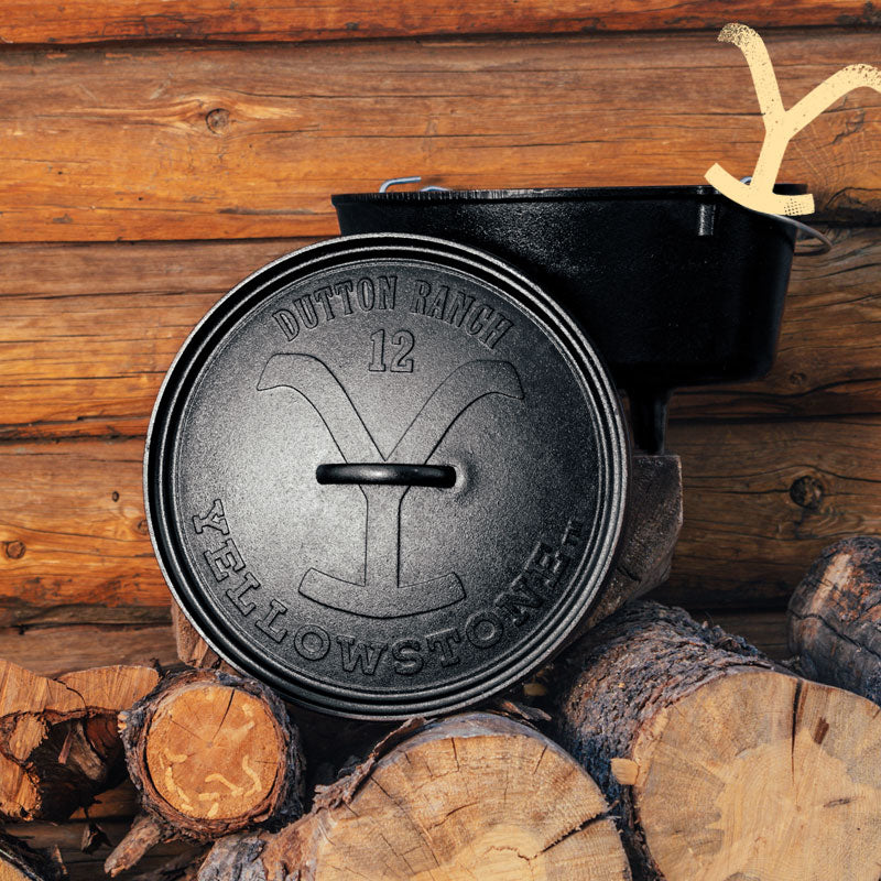 Load image into Gallery viewer, Lodge Yellowstone™ 12 Inch / 8 Quart Seasoned Cast Iron Deep Camp Dutch Oven
