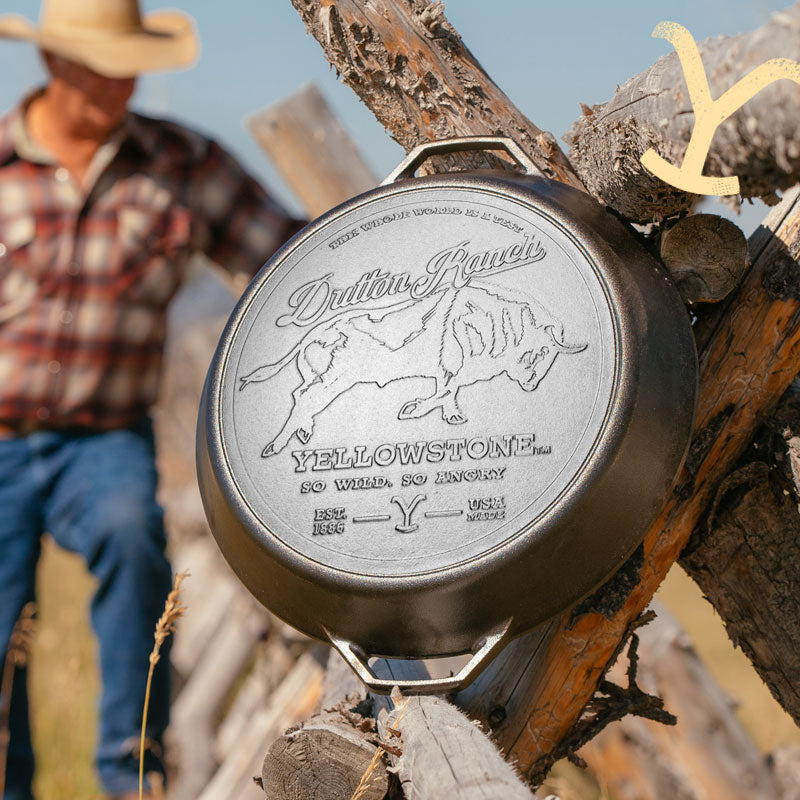 Load image into Gallery viewer, Lodge Yellowstone™ 17 Inch Seasoned Cast Iron “So Wild, So Angry” Dual Handle Pan
