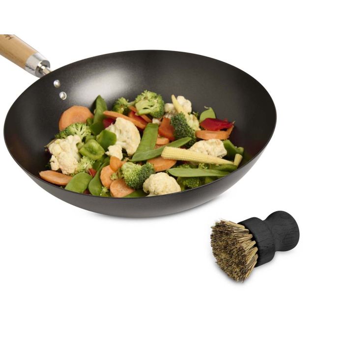 Load image into Gallery viewer, Helen's Asian Kitchen Wok and Cast Iron Scrub Brush
