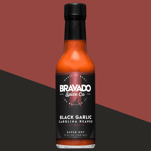 Load image into Gallery viewer, Bravado Spice Co Black Garlic Carolina Reaper Hot Sauce
