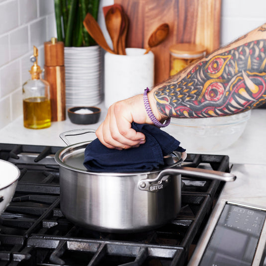 Heritage Steel Eater Series 4 Quart Saucepan with Lid