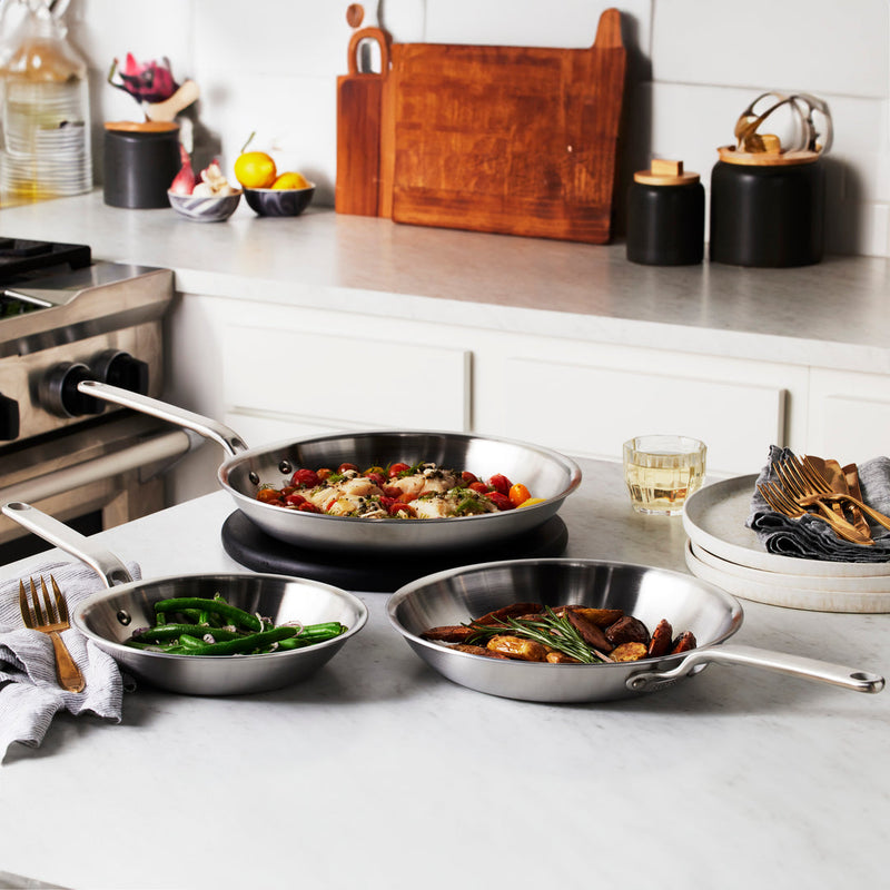 Load image into Gallery viewer, Heritage Steel Eater Series 3 Piece Fry Pan Set
