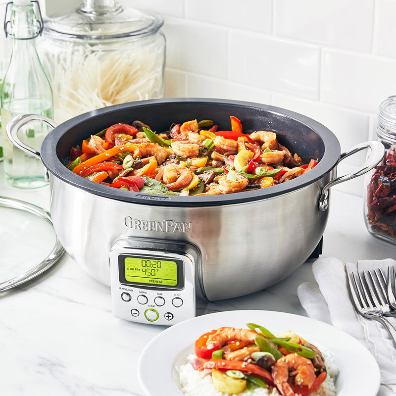 Load image into Gallery viewer, GreenPan Multifunction Deep Electric Skillet
