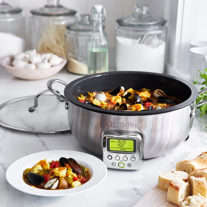 Load image into Gallery viewer, GreenPan Multifunction Deep Electric Skillet
