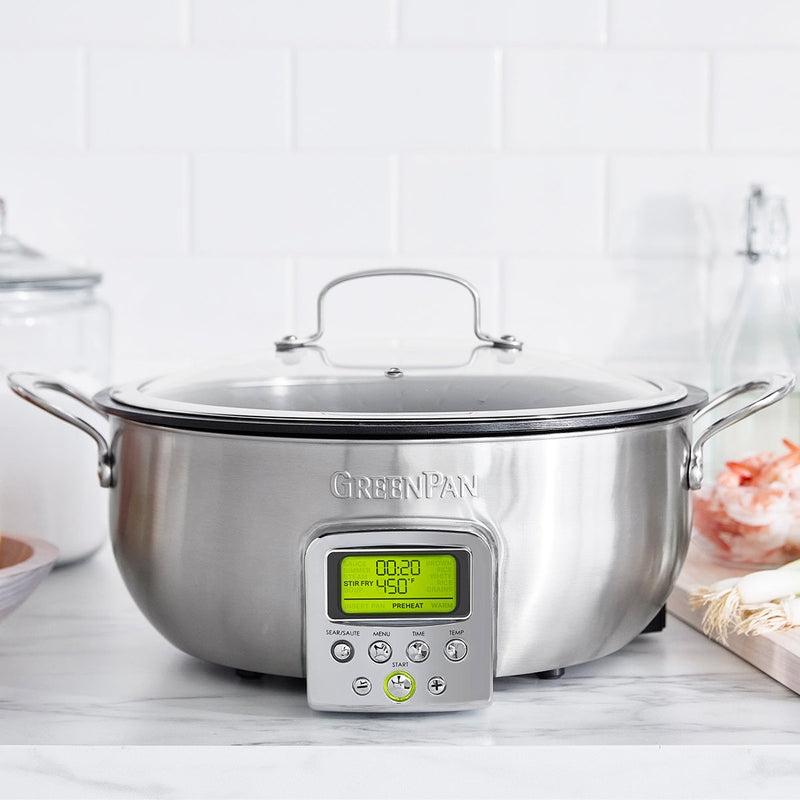 Load image into Gallery viewer, GreenPan Multifunction Deep Electric Skillet
