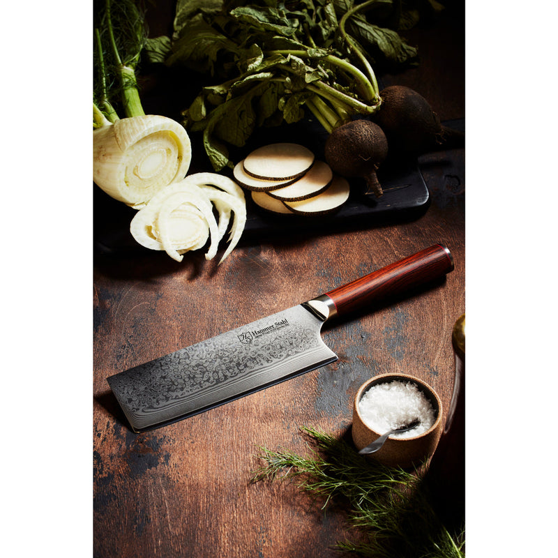 Load image into Gallery viewer, Hammer Stahl 7" Nakiri Knife - Damascus Series
