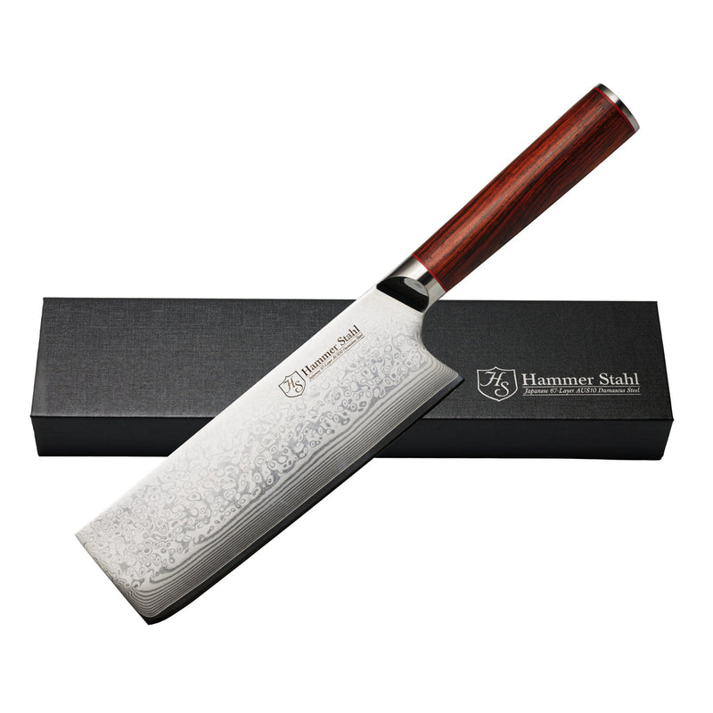 Load image into Gallery viewer, Hammer Stahl 7" Nakiri Knife - Damascus Series
