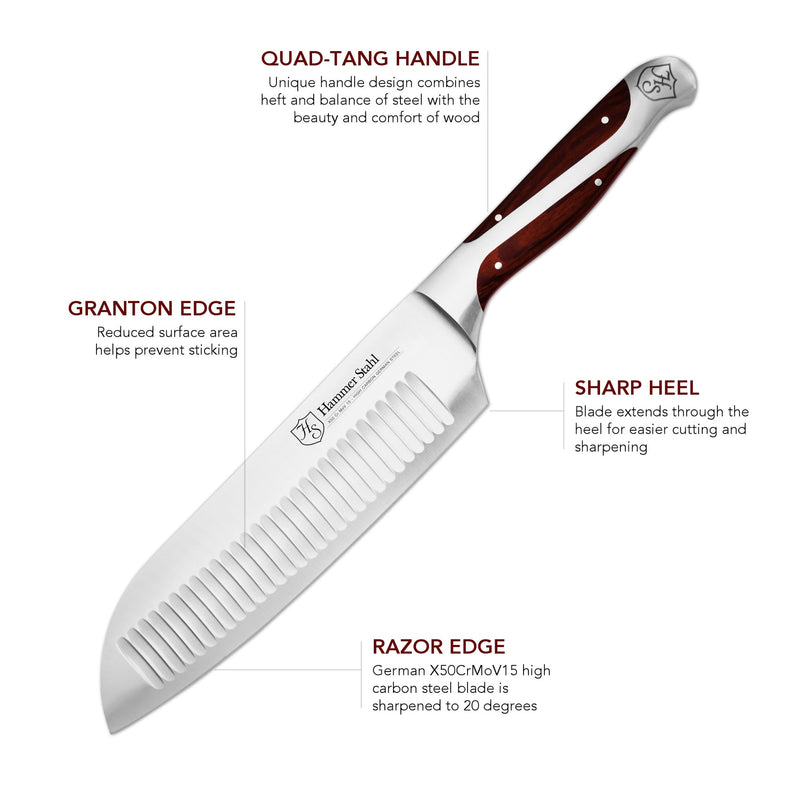 Load image into Gallery viewer, Hammer Stahl 7.5" Santoku Knife
