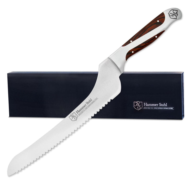Load image into Gallery viewer, Hammer Stahl 9" Offset Bread Knife

