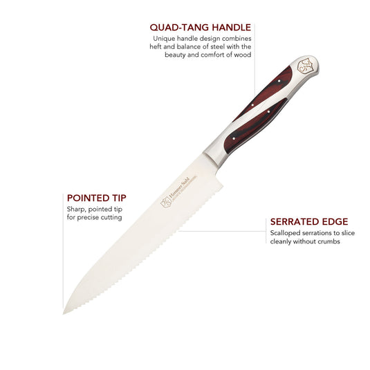Hammer Stahl 6" Serrated Utility Knife