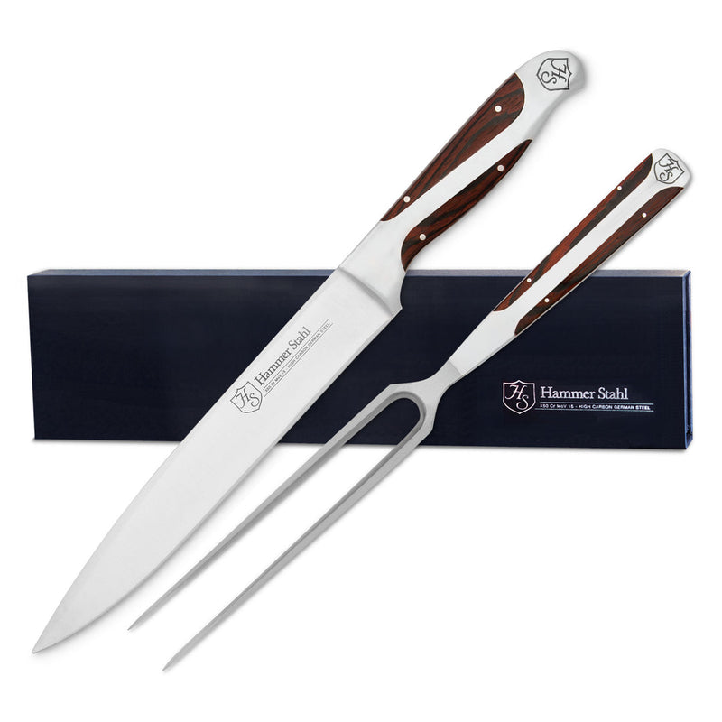Load image into Gallery viewer, Hammer Stahl Carving Knife &amp; Fork Set
