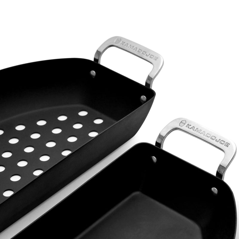 Load image into Gallery viewer, Kamado Joe Karbon Steel Half-Moon Pan Set
