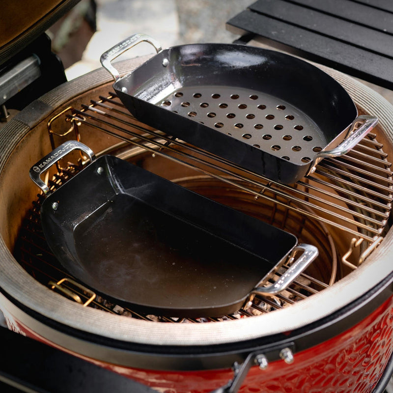 Load image into Gallery viewer, Kamado Joe Karbon Steel Half-Moon Pan Set
