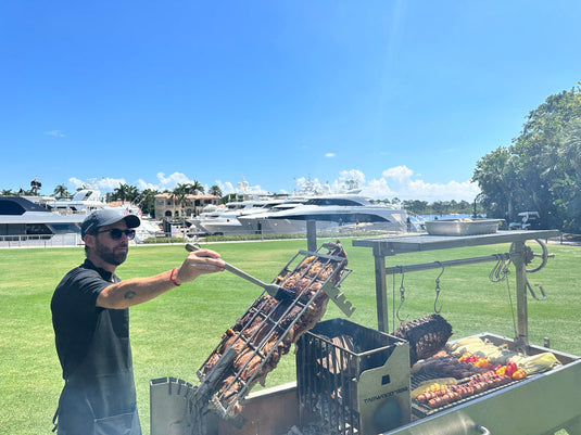 Tagwood Argentine Santa Maria Wood Fire & Charcoal Gaucho Grill | BBQ06SS PARTIALLY ASSEMBLED