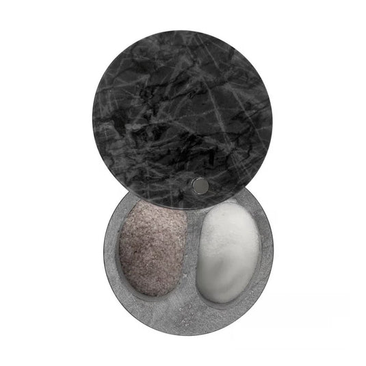 Fox Run Black Marble Double Salt Cellar