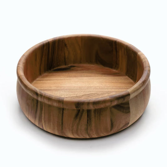 Ironwood Acacia Wood Large Bead Rim Salad Bowl 28251