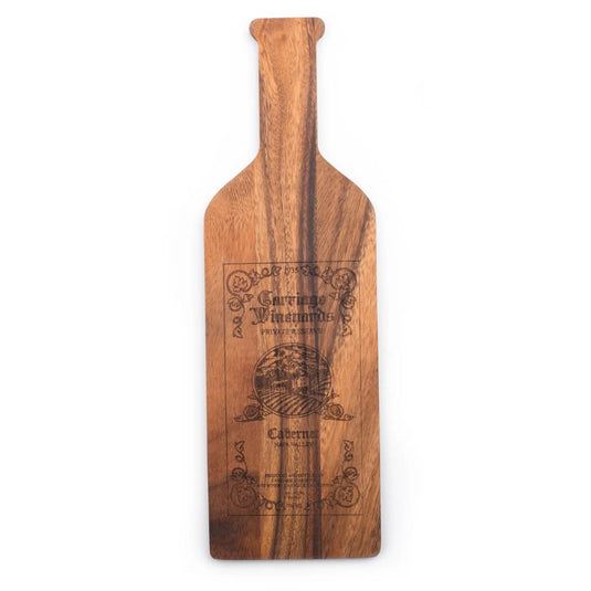 Ironwood Acacia Wood Wine Bottle Paddle Board Cabernet