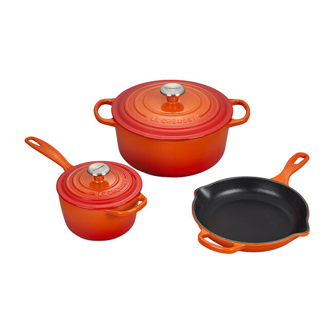 Load image into Gallery viewer, Le Creuset 5-Piece Signature Cast Iron Set
