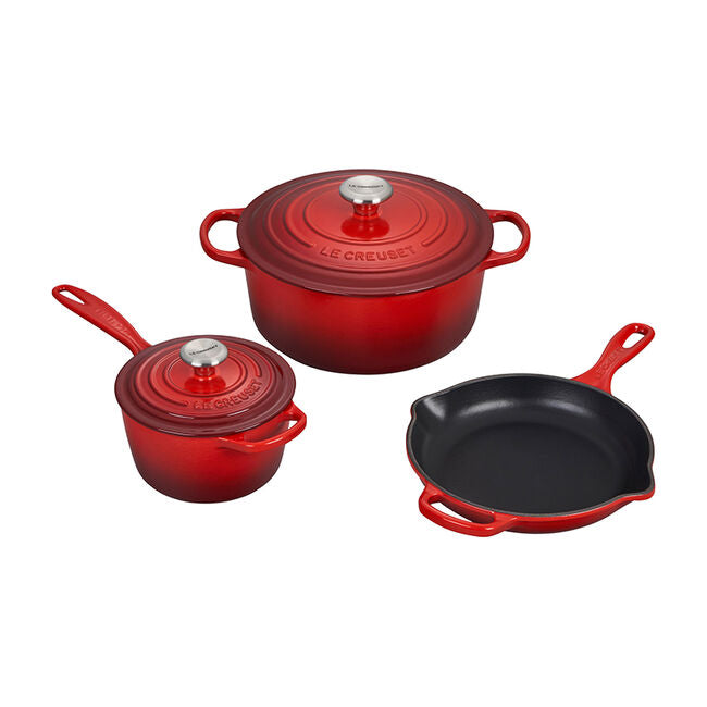 Load image into Gallery viewer, Le Creuset 5-Piece Signature Cast Iron Set
