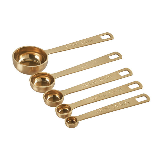 Load image into Gallery viewer, Le Creuset Gold 5-Piece Measuring Spoon Set
