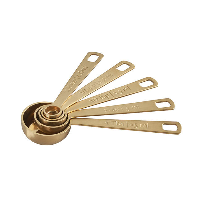 Load image into Gallery viewer, Le Creuset Gold 5-Piece Measuring Spoon Set
