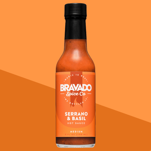 Load image into Gallery viewer, Bravado Spice Co Serrano &amp; Basil Hot Sauce
