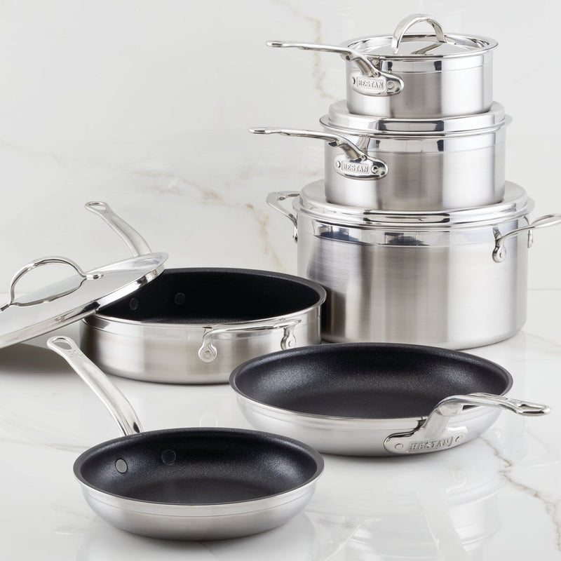 Load image into Gallery viewer, Hestan ProBond Professional Clad Stainless Steel TITUM® Nonstick Ultimate Cookware Set, 10-Piece
