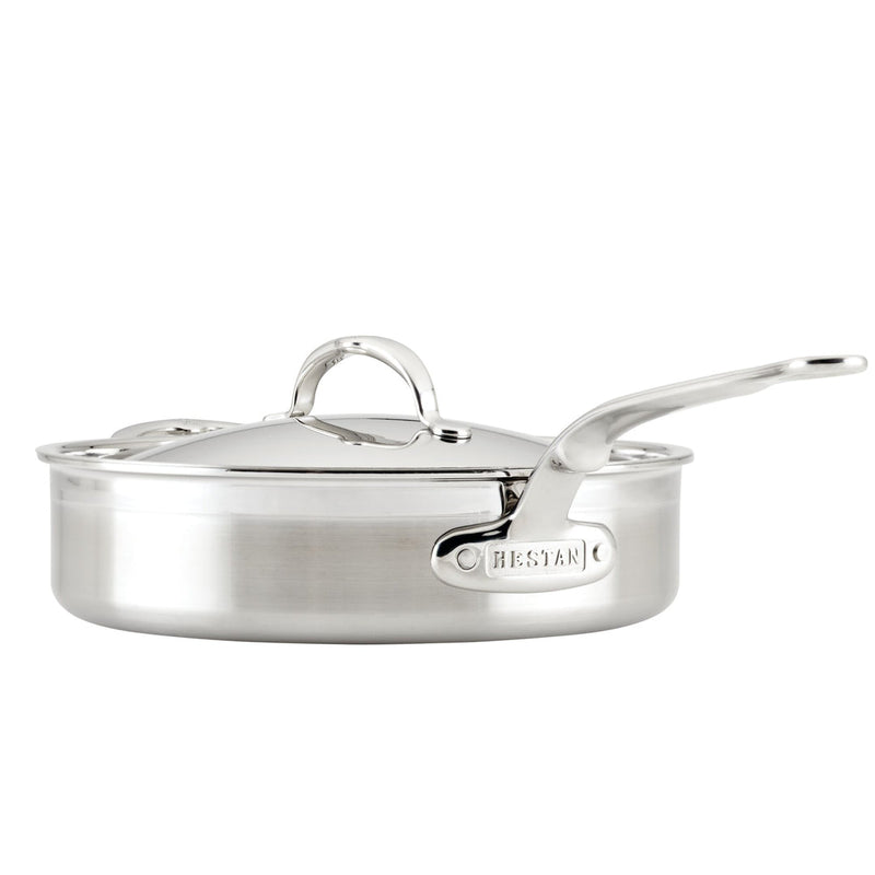 Load image into Gallery viewer, Hestan ProBond Professional Clad Stainless Steel TITUM® Nonstick Sauté Pan with Cover, 3.5-Quart
