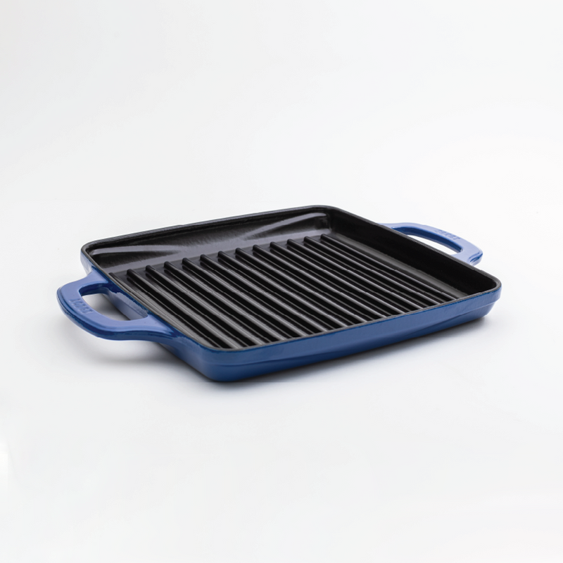 Load image into Gallery viewer, Lodge USA Enamel 11” Enameled Cast Iron Grill Pan
