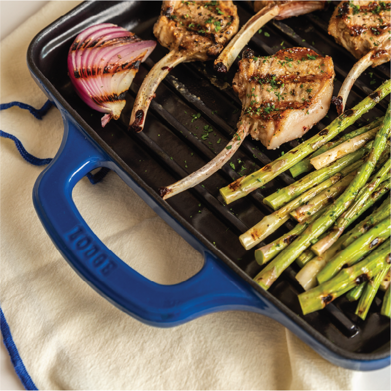 Load image into Gallery viewer, Lodge USA Enamel 11” Enameled Cast Iron Grill Pan
