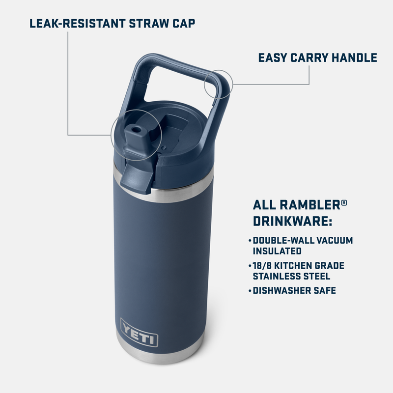 Load image into Gallery viewer, YETI Rambler 18 oz Bottle with Straw Cap &amp; Color Matched Lid
