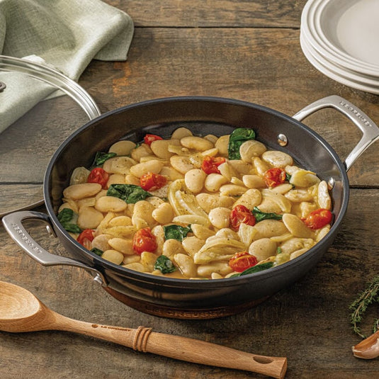 Le Creuset Essential Non-stick Ceramic Shallow Braiser with Glass Lid
