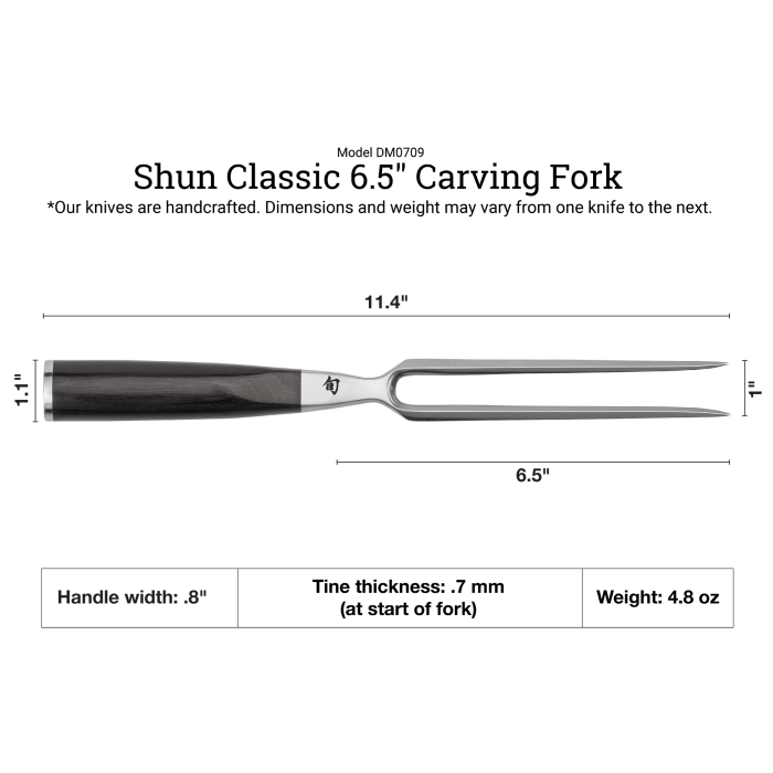 Load image into Gallery viewer, Shun Classic 6.5" Carving Fork
