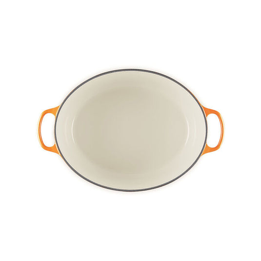 Le Creuset Signature Oval Dutch Oven Flamme Dorée with Crucible Knob