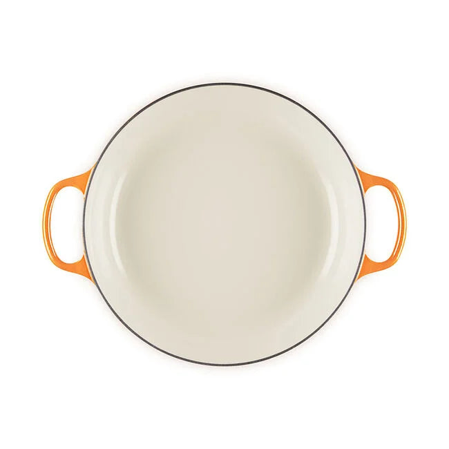 Load image into Gallery viewer, Le Creuset Signature Round Braiser Flamme Dorée with Crucible Knob
